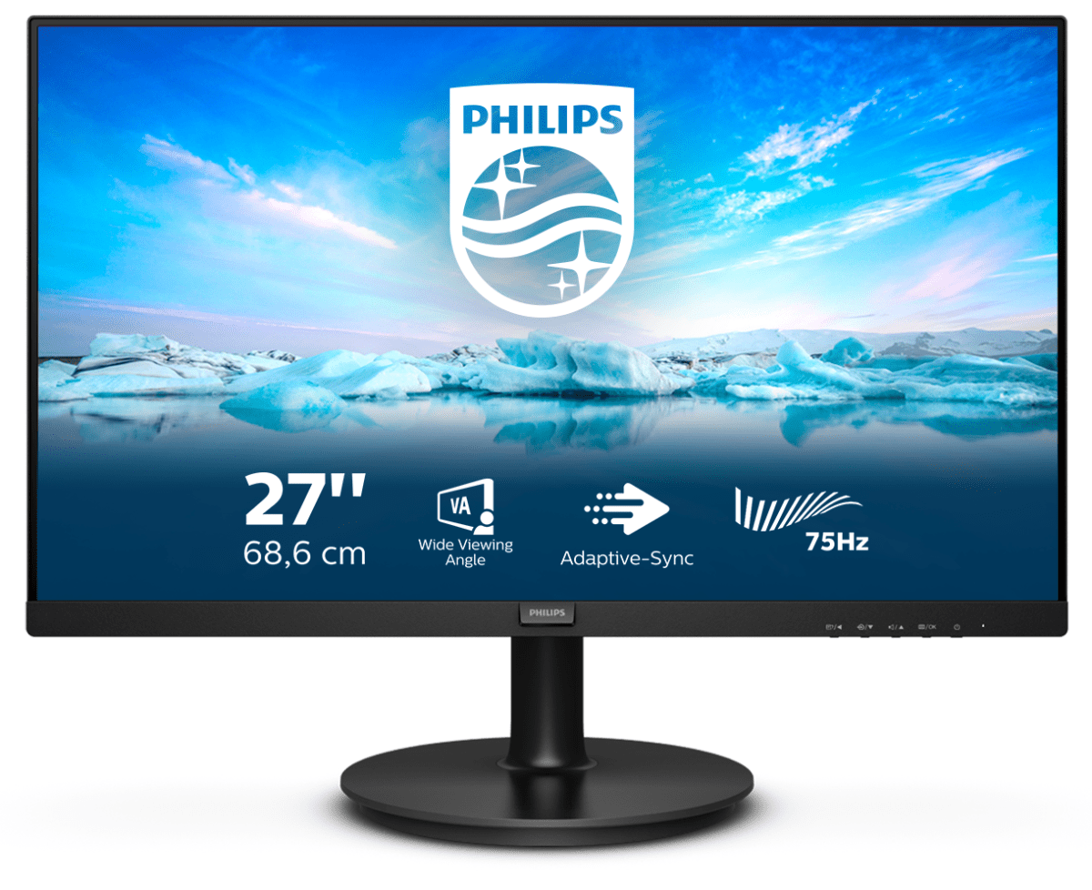 Монитор LCD 27'' 16:9 1920х1080(FHD) VA, nonGLARE, 250cd/m2, H178°/V178°, 3000:1, 20M:1, 16,7 миллионов цветов, 4ms, VGA, HDMI, DP, Tilt, Speakers, Audio out, Black